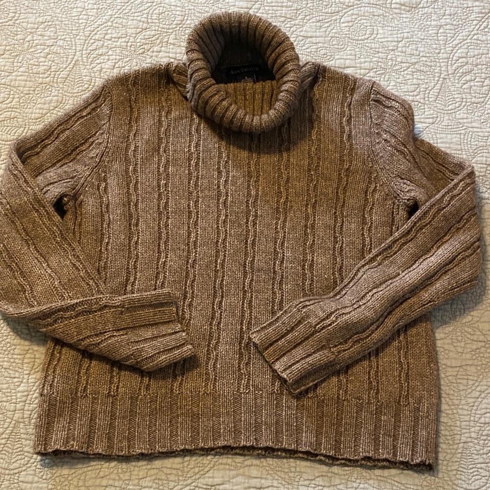 Vintage Ann Taylor Brown Turtleneck Sweater
